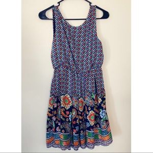 Colorful A-line dress